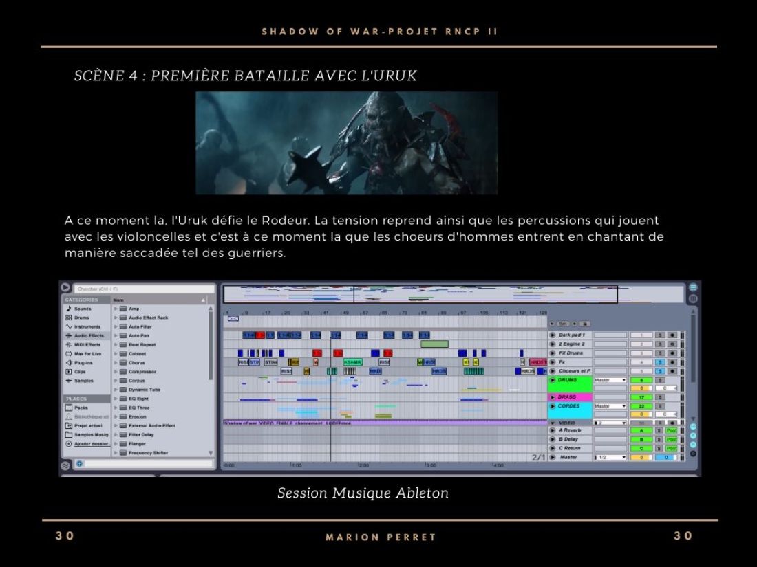 Visualisation des pistes audio du trailer