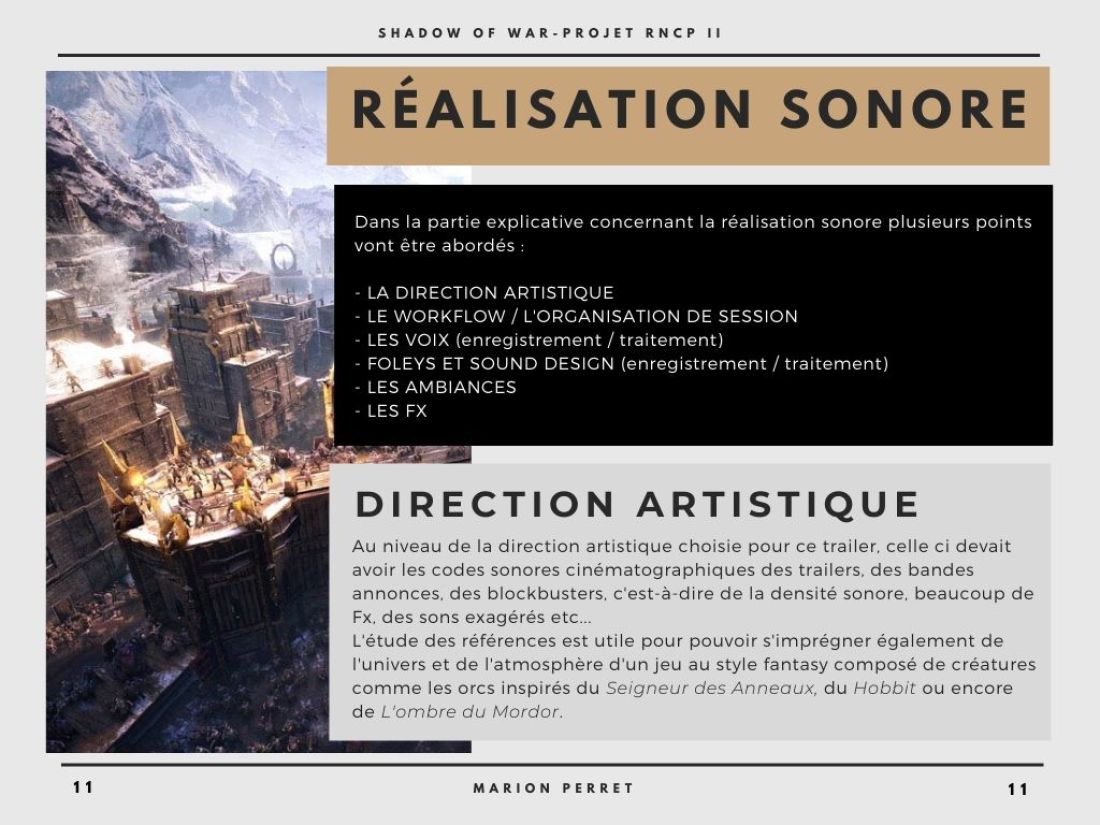 Direction artistique du design sonore