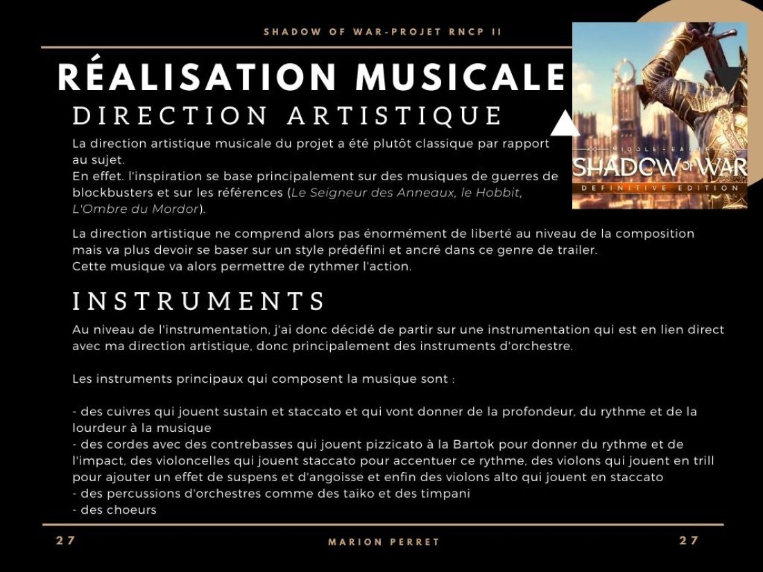 Inspiration musicale et instruments choisis pour le design sonore d'un trailer